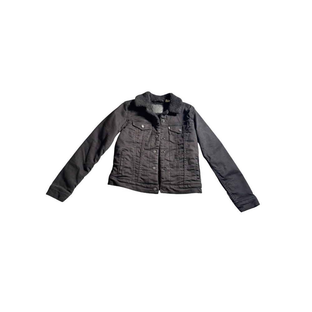 Levi's Black Sherpa-Lined Denim Jacket - Picture 2 of 16